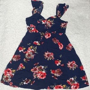 Xhilaration Floral Printed Dress - Size Small